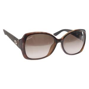 GUCCI Sunglasses plastic Brown Auth 143371